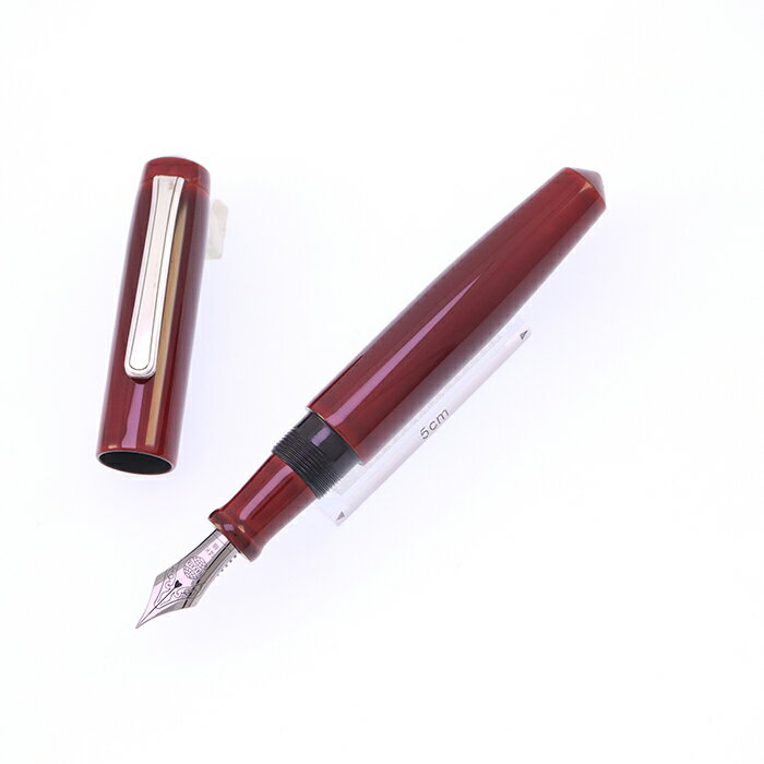 NAKAYA 中屋万年筆 万年筆 ライター ピッコロ 赤溜 細字 (ルテニウムペン先/ロジウムクリップ)【中古-並品】【smtb-f】