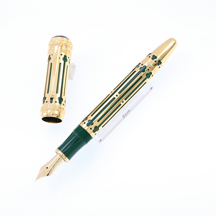 MONTBLANC モンブラン 万年筆 パトロンシリーズ1997 大帝ピョートルI世 F (ゴールドプレート)【中古-新..