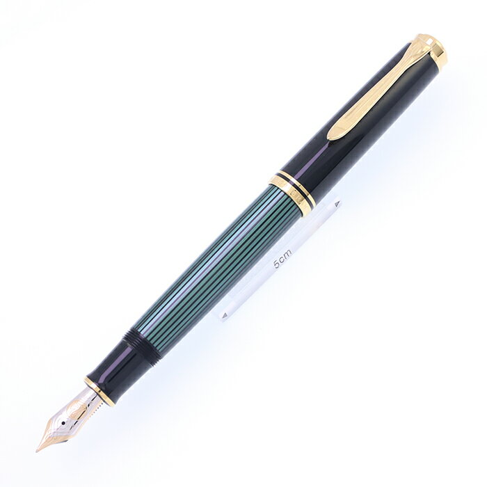 Pelikan ペリカン 万年筆 スーベレーン M800 グリーンストライプ EF【中古-良上品】【smtb-f】