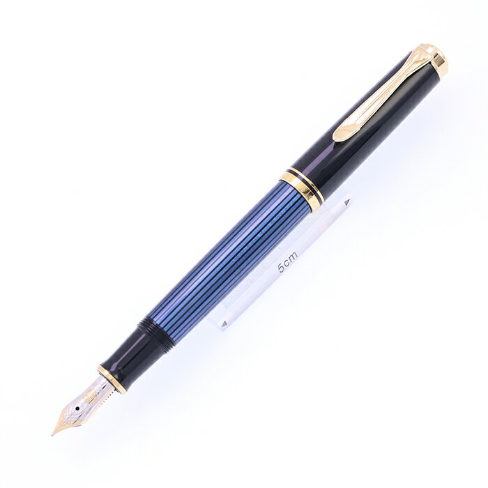 Pelikan ペリカン 万年筆 スーベレーン M400 ブルーストライプ F【中古-良上品】【smtb-f】