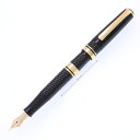 PLATINUM プラチナ 万年筆 #3776 ギャザード ブラック 中字【中古-良上品】【smtb-f】