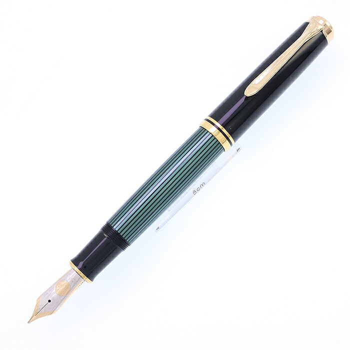 Pelikan ペリカン 万年筆 スーベレーン M1000 グリーンストライプ M【中古-良上品】【smtb-f】