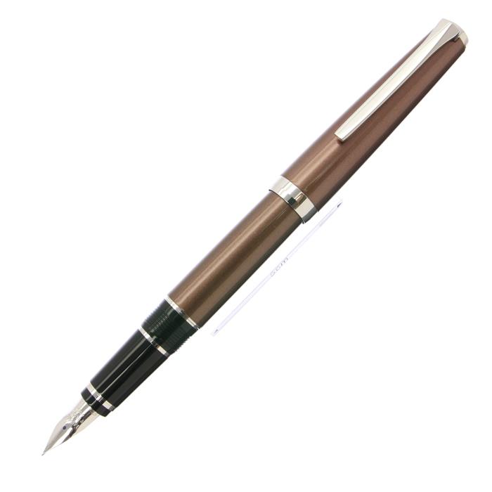 PILOT パイロット 万年筆 エラボー ブラウン 軟極細字 (金属軸)【中古-良上品】【smtb-f】