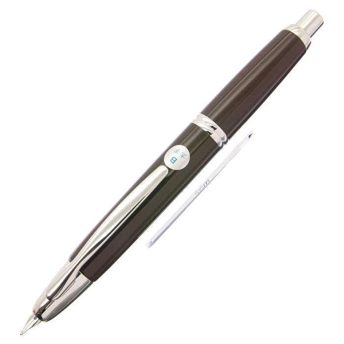 PILOT パイロット 万年筆 キャップレス シルバー ブラウン 太字【中古-良上品】【smtb-f】