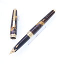 SAILOR セーラー 万年筆 木軸黒檀加賀蒔絵 扇面流し 18K/中字【中古-良上品】【smtb-f】