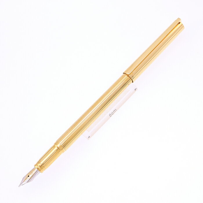 S.T.Dupont エス・テー・デュポン 万年筆 クラシック2 ゴールドプレート ライン M【中古-良品】【smtb-f】