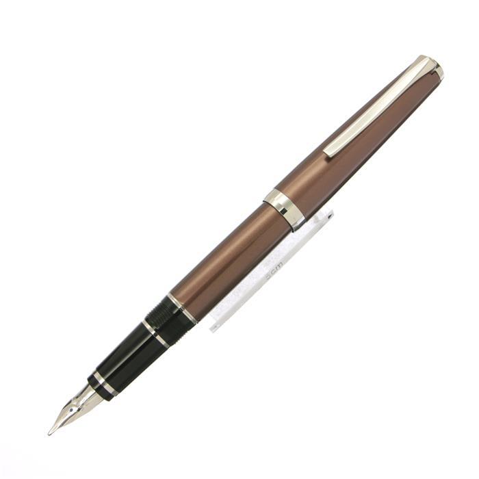 PILOT パイロット 万年筆 エラボー ブラウン 軟太字 (金属軸)【中古-良上品】【smtb-f】