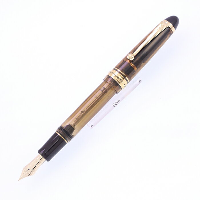 PILOT パイロット 万年筆 カスタム823 ブラウン 細字【中古-美品】【smtb-f】