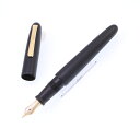 NAKAYA 中屋万年筆 万年筆 ライター ポータブル 黒ヘアライン 軟細字 (胴軸ネジ総エボナイト)【中古-良上品】【smtb-f】