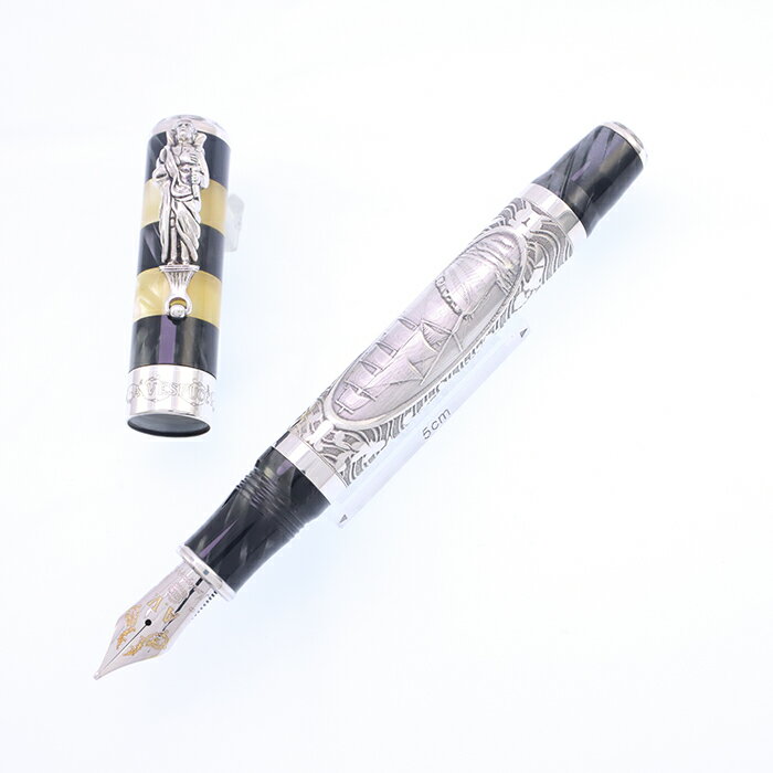 Montegrappa モンテグラッパ 万年筆 リミテッドエディション アメリゴ・ヴェスプッチ スターリングシルバー B【中古-良上品】【smtb-f】