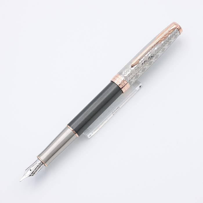 PARKER パーカー 万年筆 ソネット プレミアム メタル&グレイPGT M【中古-良上品】【smtb-f】【価格見直しました！】
