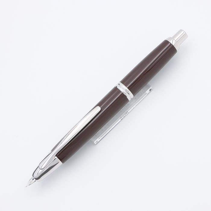 PILOT パイロット 万年筆 キャップレス シルバー ブラウン 極細字【中古-良上品】【smtb-f】