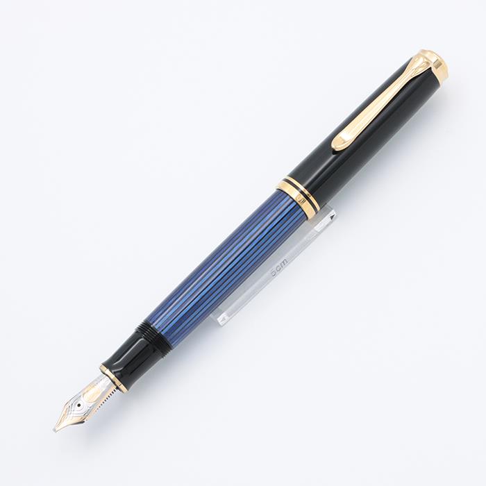 Pelikan ペリカン 万年筆 スーベレーン M800 ブルーストライプ イタリックライティング【中古-美品】【smtb-f】