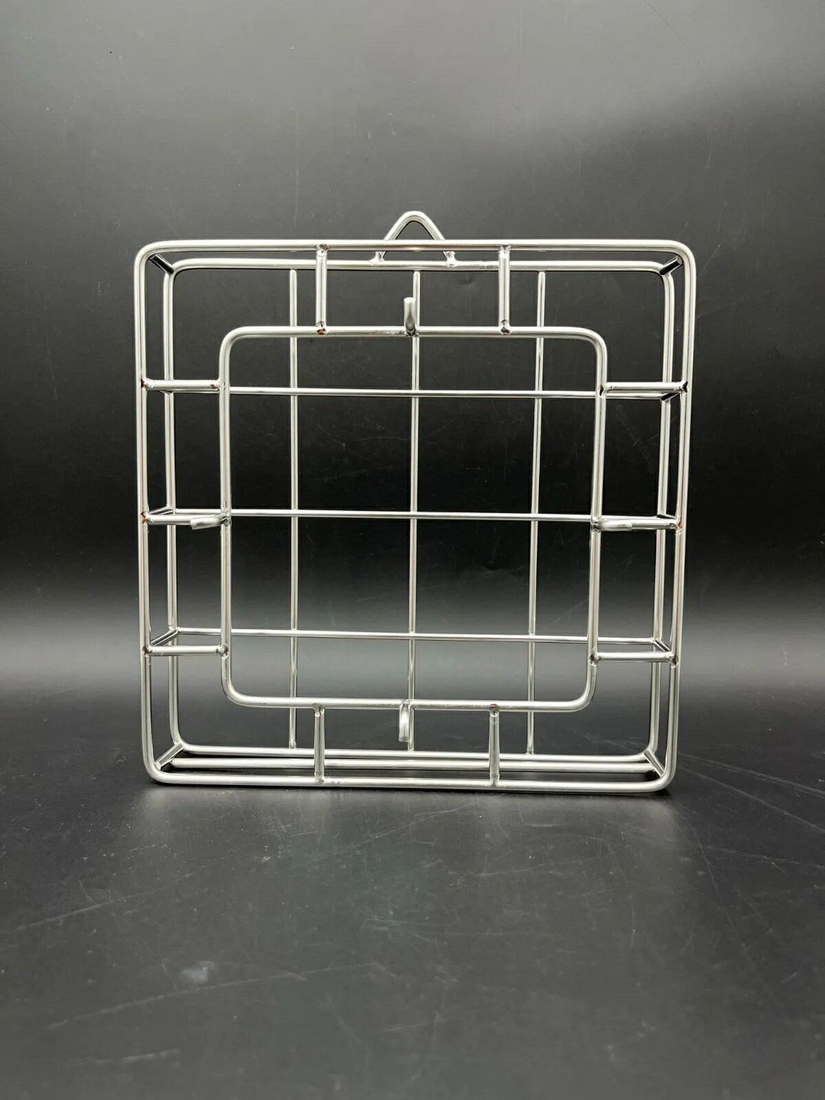 ビカクシダ着生用　ステンレス　バスケット　薄型Mサイズ　20×20×3.7cm 錆びない ガーデニング 植物