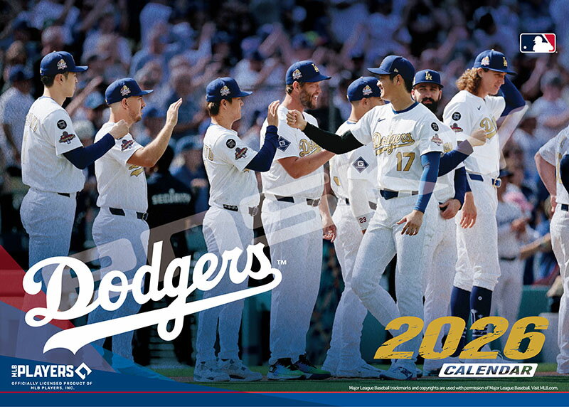 2026年 卓上カレンダー ドジャース 160×210mmカレンダー 2026 令和8年 卓上 壁掛け 卓上カレンダー 大..