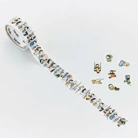 bande 1枚ずつめくれるマスキングテープ 手帳に住む人たちロールステッカー ロール ステッカー マスキングテープ シール マスキング テープ 可愛い かわいい おしゃれ 手帳 デコのサムネイル