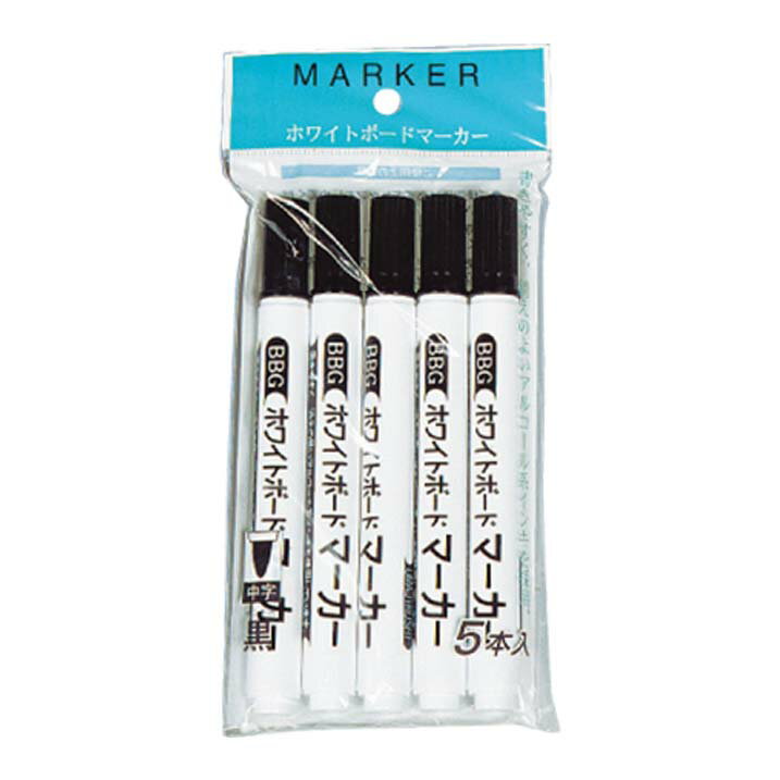 樂天商城 - 【法人限定】【送料無料】馬印 ホワイトボード用マーカー 黒 5本入り×20パック 100本 BBG-K5