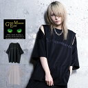 【 Green Eyed Monster 】 5th Anniversary ショルダースリットポンチ5分袖Tシャツユニセックス 青木志貴