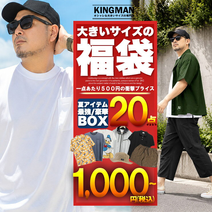 数量限定 【1点1000円〜20点10000円】「真夏の最強福袋」 メンズ 大きいサイズ M〜5L 対応 まで 2026 サマー福袋 高コスパ Tシャツ 半袖 薄手 涼しい 通気性 速乾 UV対策 カジュアル スポーツ ゴルフ ブランド セット コーデセット ワークマン