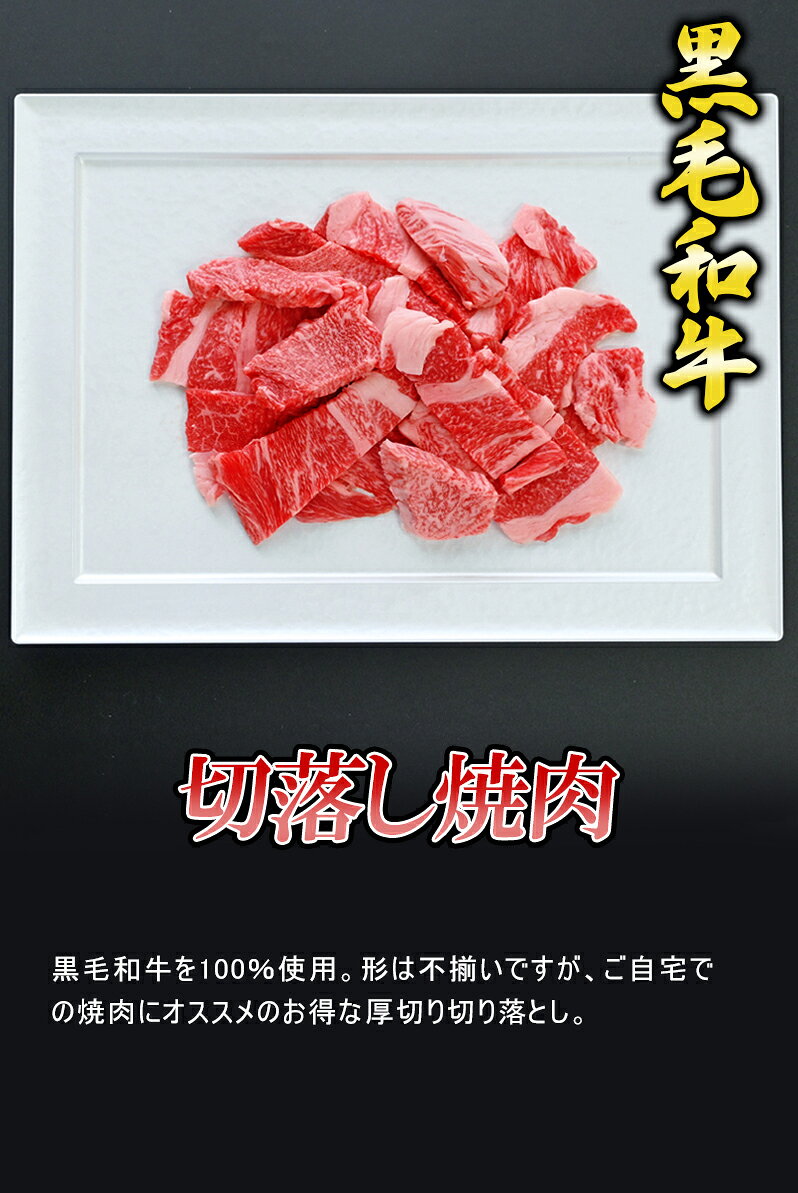 神戸キングミートの黒毛和牛 切り落とし 焼肉 500g/1kg (500g×2パック)◆ お肉 牛肉 黒毛和牛 ギフト お中元 お歳暮 父の日 母の日 内祝 誕生日 結婚祝 敬老の日 神戸キングミート アウトレット 冷凍 国産 焼肉用 切り落とし肉 冷凍食品 500グラム 1キログラム｜アングル2
