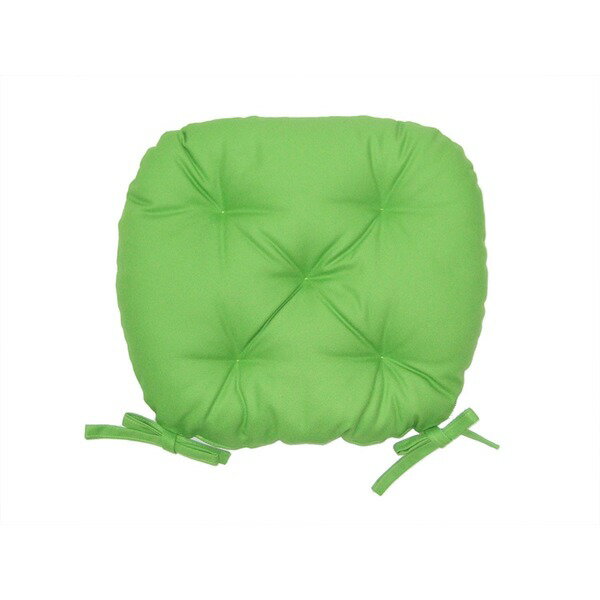 バテイ型 シートクッション/座布団 【ライトグリーン】 厚み6cm 紐付き 洗える 日本製