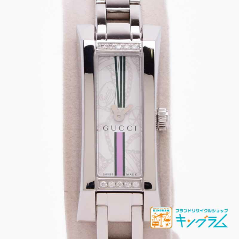 グッチ　GUCCI YA110506 110 10Pダイヤ レディース クォーツ 腕時計 fc【中古 ...