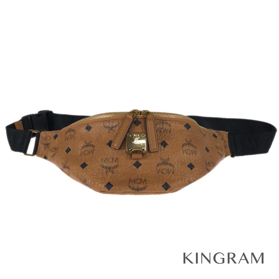 エム・シー・エム MCM フュルステンSM MUZ9SFI27 キャメル レザー ボディバッグ・ウエストポーチ kkd【中古】