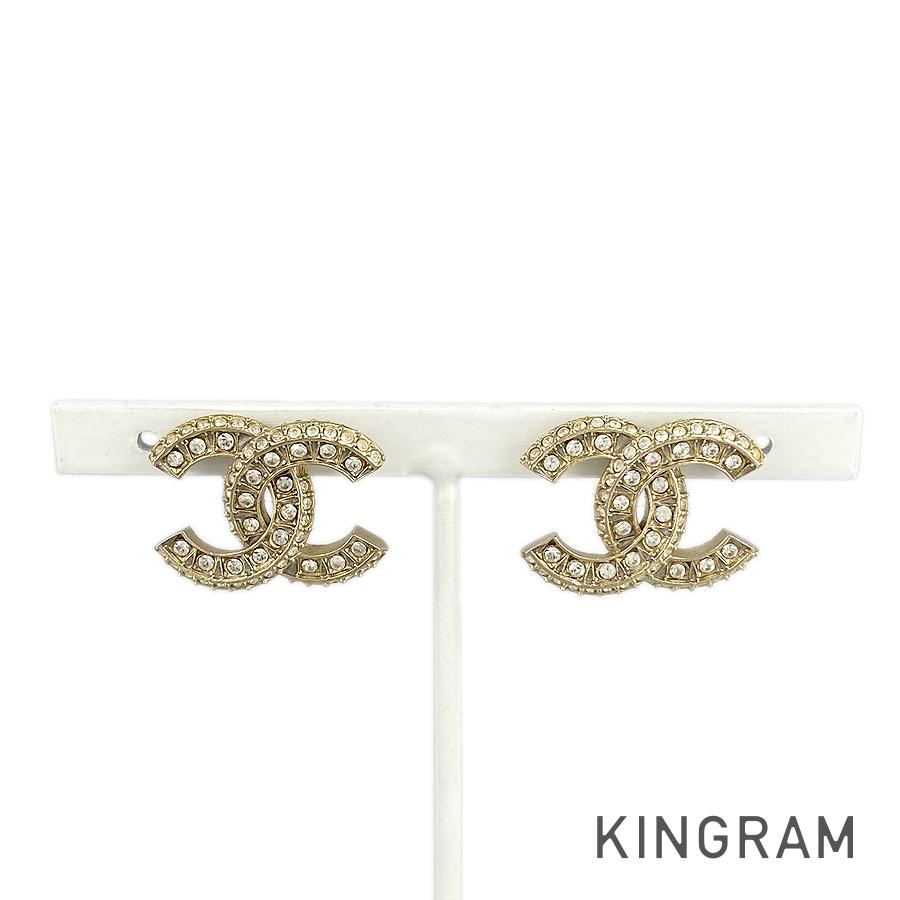 シャネル CHANEL ピアス GP ココマーク ライトストーン　 rkd【中古】のサムネイル