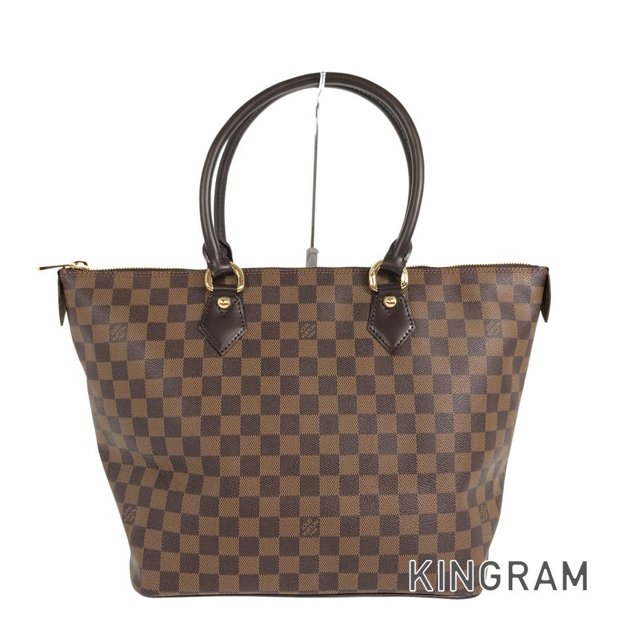 ルイ・ヴィトン LOUIS VUITTON ダミエ サレヤMM N51182 エベヌ PVC トートバッグ se【中古】