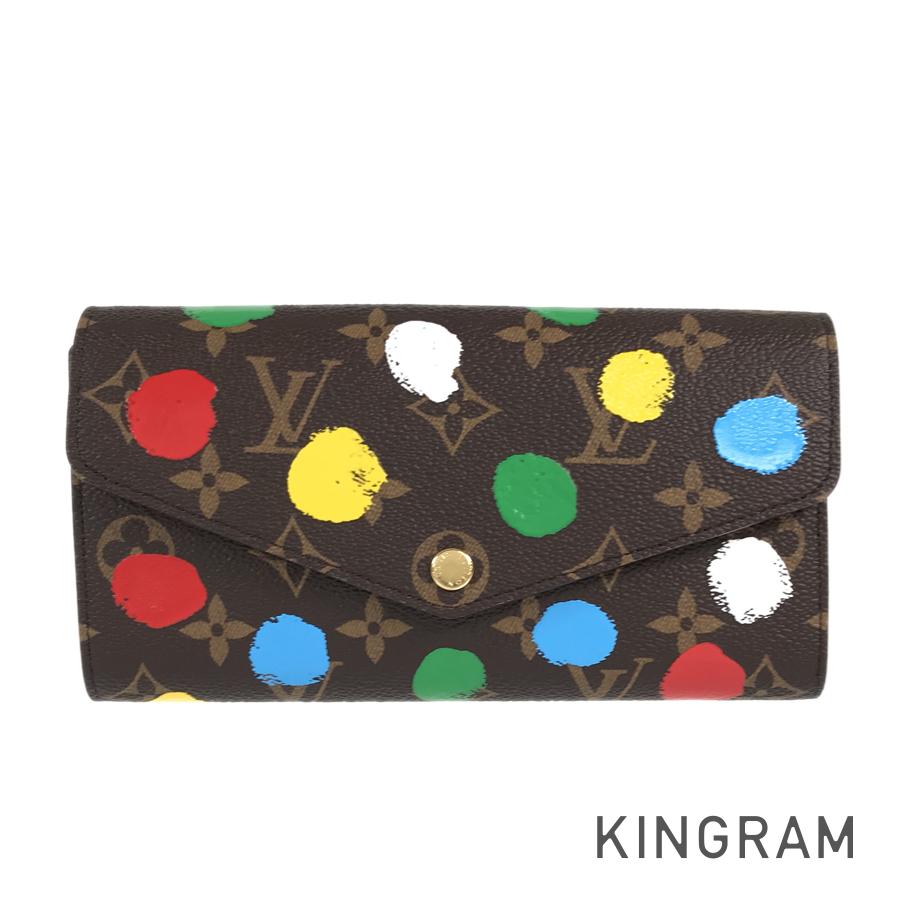 ルイ・ヴィトン LOUIS VUITTON モノグラム ポルトフォイユサラNM 草間彌生コラボ ドット 2023年 ICチップ M81980 ブラウン PVC 長財布 かぶせ蓋 ftj【中古】のサムネイル