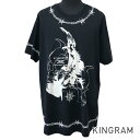 ジバンシー Givenchy メンズ トップス ゴシックプリント BM71663Y6B ブラック コットン メンズ Tシャツ rna