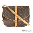 ルイ・ヴィトン LOUIS VUITTON モノグラム ソミュール35 M42254 ブラウン PVC ショルダーバッグ iz【中古】