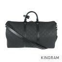 【1/1〜最大3万円OFFクーポン】ルイ・ヴィトン LOUIS VUITTON モノグラム トリヨン キーポル バンドリエール 50 M59025 ブラック レザー ボストンバッグ mi【中古】