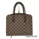 ルイ・ヴィトン LOUIS VUITTON ダミエ トリアナ N51155 エベヌ PVC ハンドバッグ te【中古】