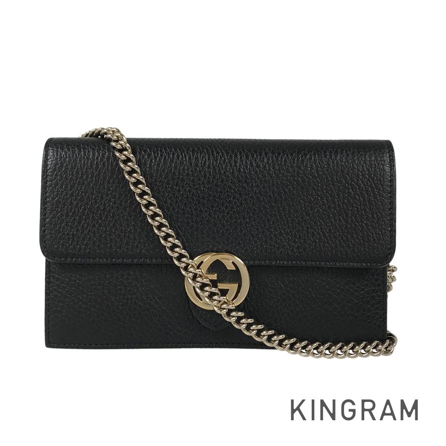 グッチ GUCCI インターロッキングG 510314 レザー ウォレットバッグ ftj【中古】