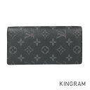 ルイ・ヴィトン LOUIS VUITTON モノグラム エクリプス ポルトフォイユ ブラザ M61697 PVC 長財布 二つ折り ko【中古】