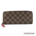 ルイ・ヴィトン LOUIS VUITTON ダミエ ポルトフォイユ クレマンス N60534 PVC 長財布 ラウンドファスナー ko【中古】