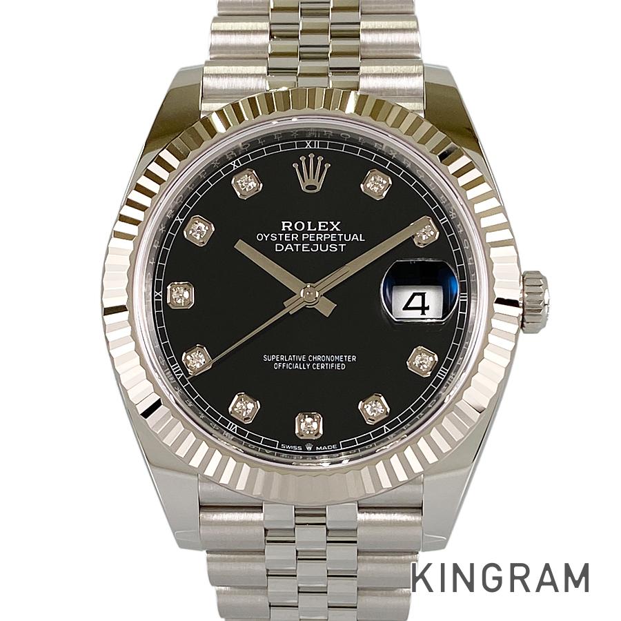 ロレックス ROLEX デイトジャスト 41 126334G SS WG ダイヤモンド 自動巻 メンズ 腕時計 ss