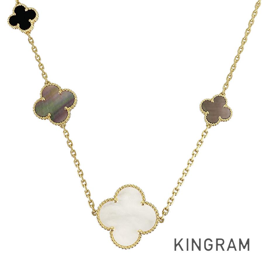 ヴァンクリーフ＆アーペル Van Cleef & Arpels マジック アルハンブラ K18YG シェル オニキス ロングネックレス sss【中古】のサムネイル