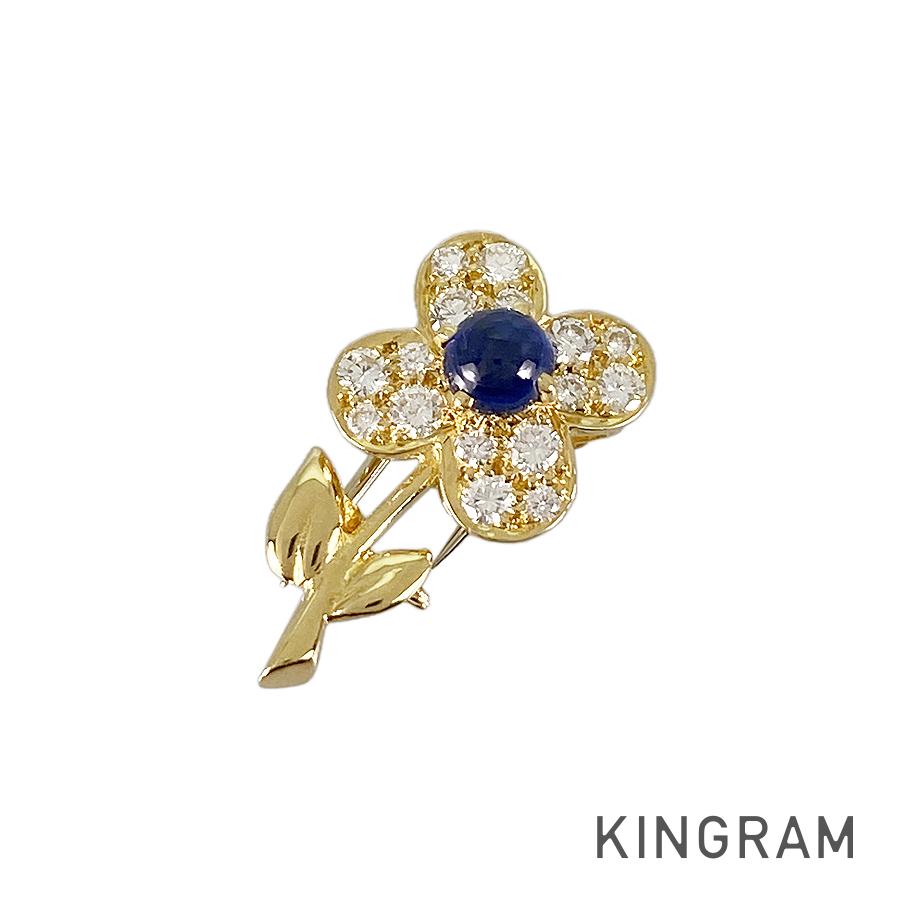 ヴァンクリーフ＆アーペル Van Cleef & Arpels K18YG サファイア ダイヤモンド ブローチ sss【中古】のサムネイル