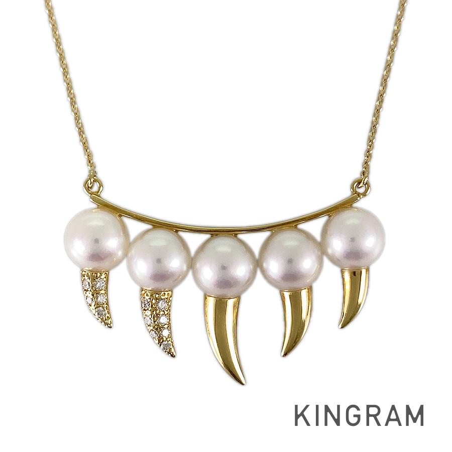 タサキ TASAKI デインジャーファング 15015764-0003 P15641 K18PG ダイヤモンド パール ネックレス ftj【中古】のサムネイル