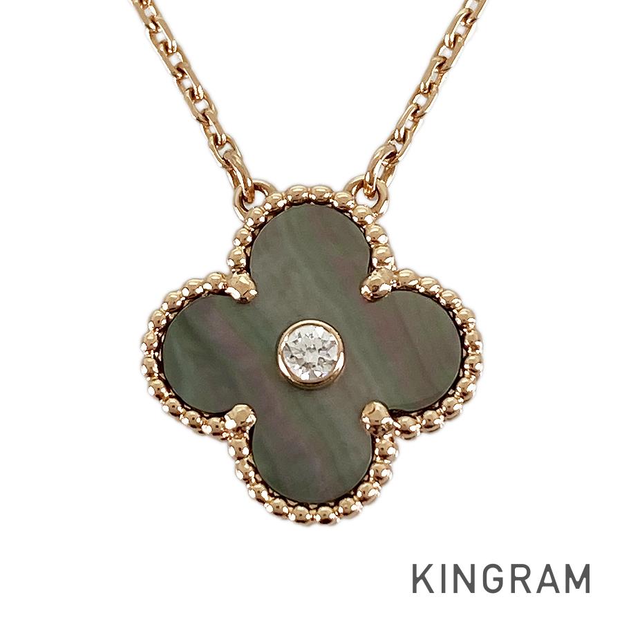 ヴァンクリーフ＆アーペル Van Cleef & Arpels ヴィンテージ アルハンブラ K18PG シェル ダイヤモンド ネックレス sss【中古】のサムネイル