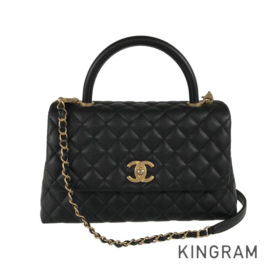 シャネル CHANEL ココハンドル 29 キャビアスキン ハンドバッグ ssh【中古】