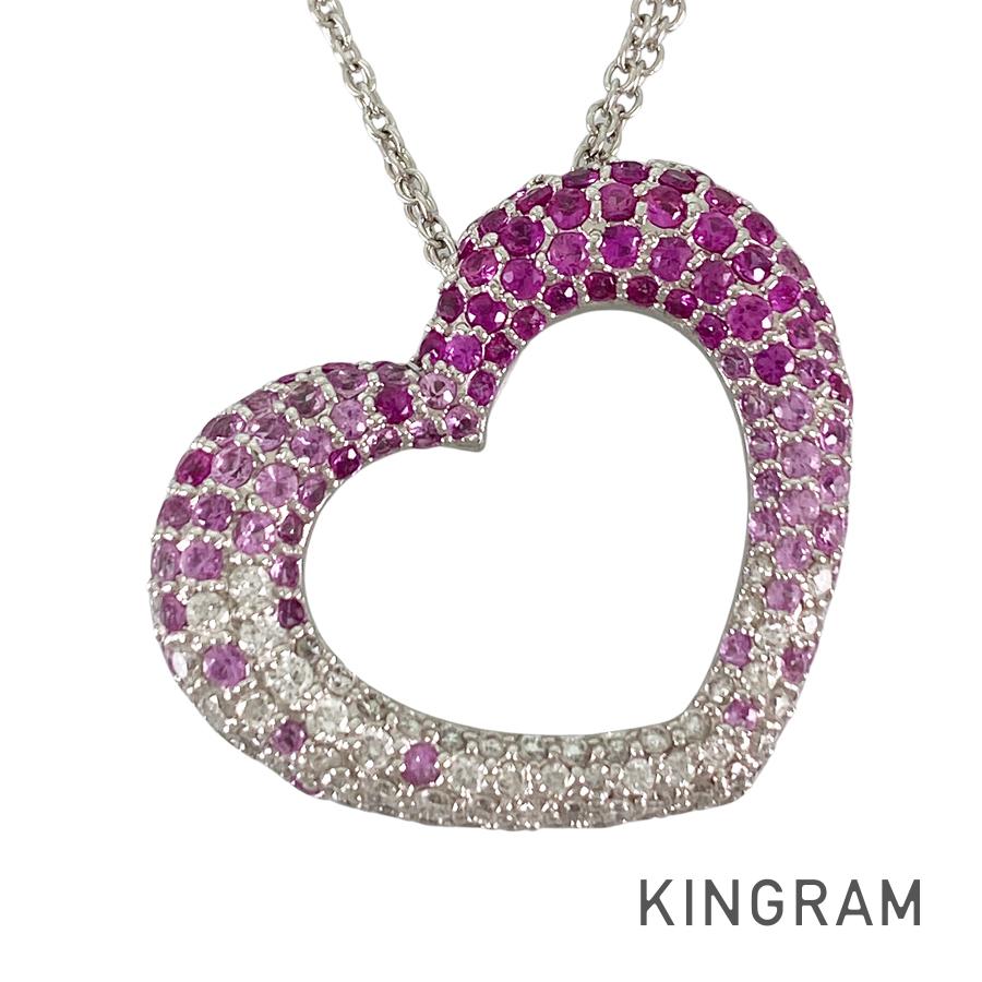 ポンテヴェキオ Ponte Vecchio エモツィオーネ K18WG ダイヤモンド サファイア ネックレス sss【中古】