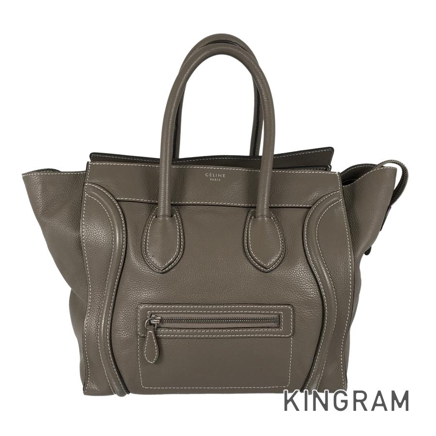 セリーヌ CELINE ラゲージ ミニ ショッパー レザー トートバッグ mi【中古】