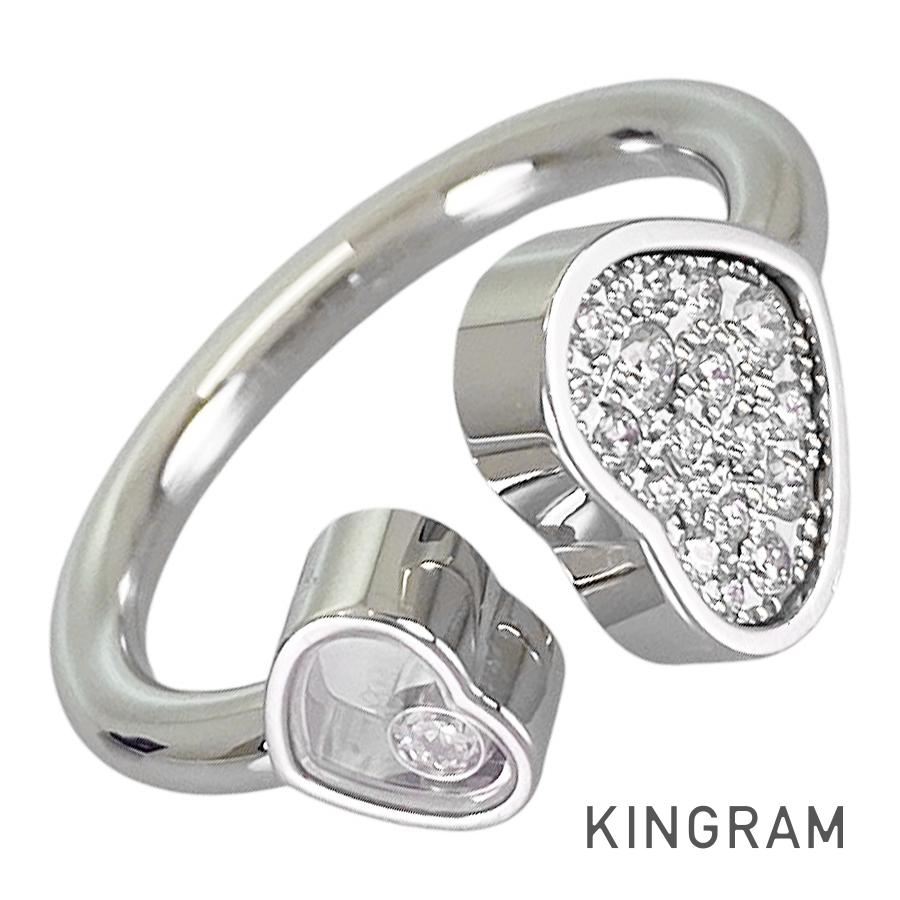 ショパール Chopard ハッピーハート 829482-1910 K18WG ダイヤモンド 11号(51) リング ss【中古】