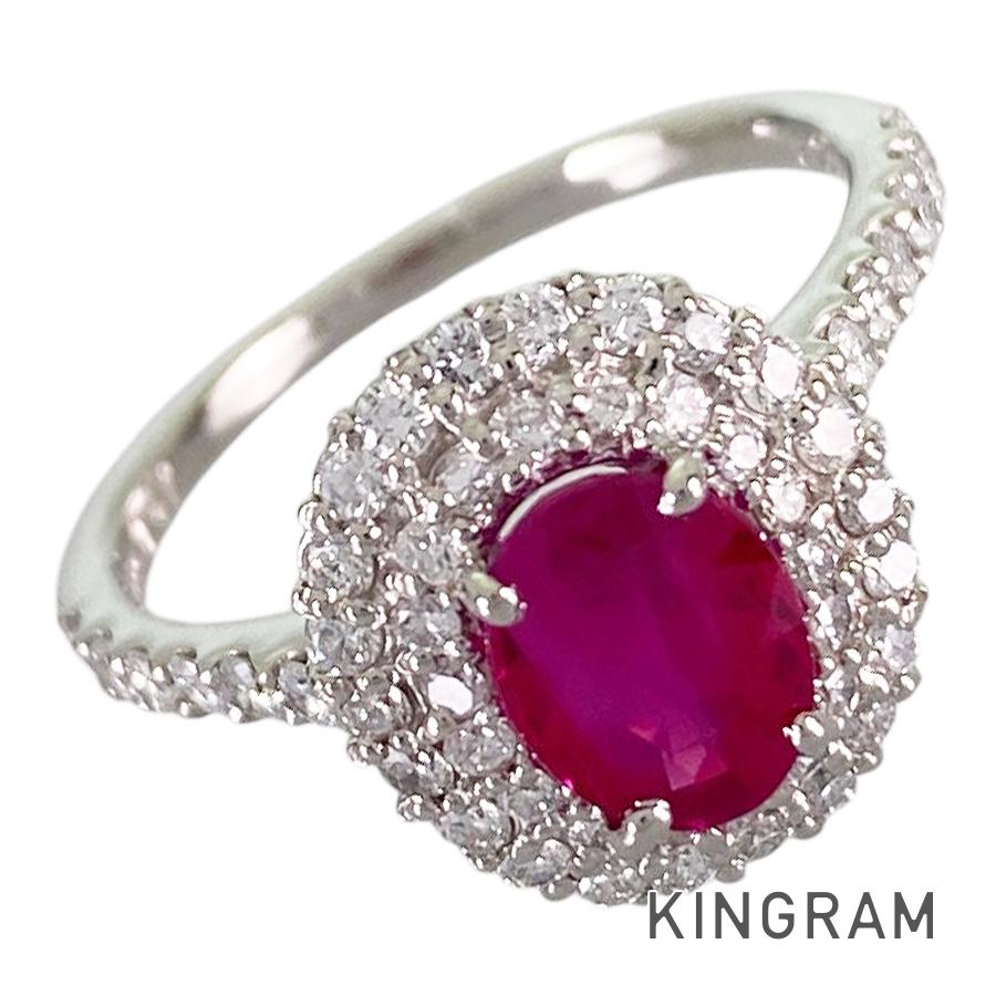 乐天商城 - ノーブランド Unsigned Jewelry リング Pt900 ルビー ダイヤモンド 13.5号(53-54) sss【中古】