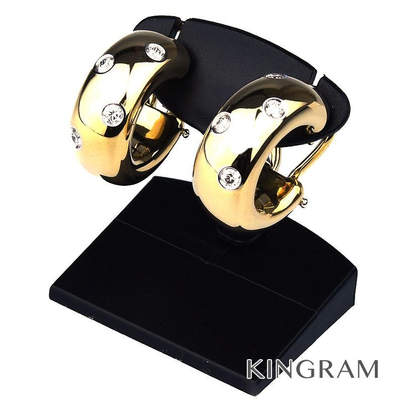 ティファニー＆コー TIFFANY＆Co. ドッツ ピアス K18YG(750) PT950 ダイヤモンド クリーニング済 mi 【中古】のサムネイル