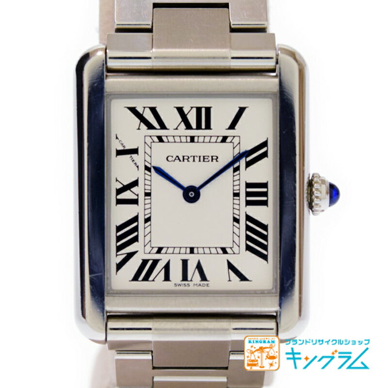 カルティエ　CARTIER　タンクソロSM　W5200013　クォーツ　女性用　腕時計 te 【中古】