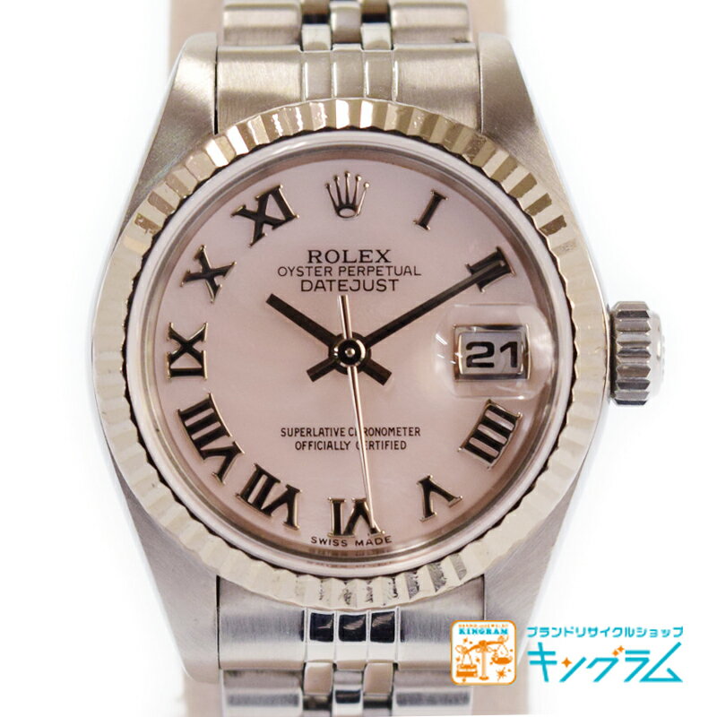 ロレックス ROLEX　レディース デイトジャスト　79174NR　1999年製　ホワイトシェルローマン文字盤　OH済み tu【中古】